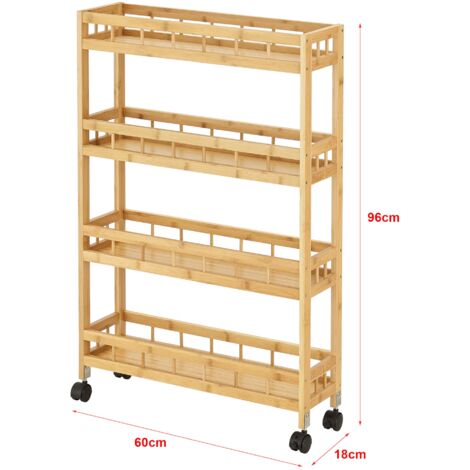 Chariot Rangement Metal Chariot Cuisine 4 Niveaux Desserte Salle De