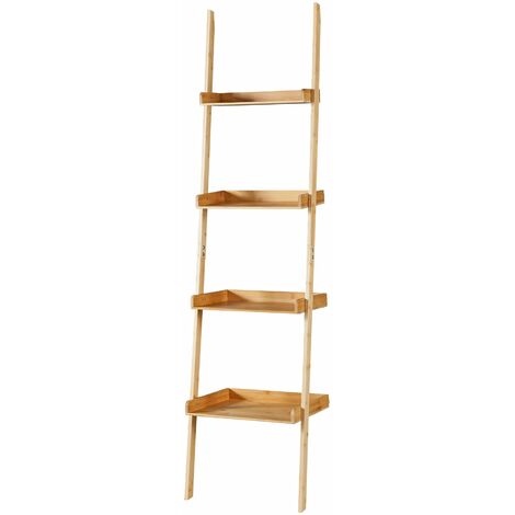 Étagère échelle bambou 176 x 44 cm naturel (1/4)