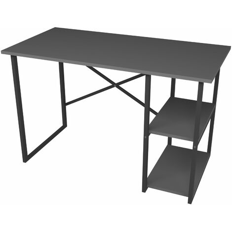 LIFEZEAL Bureau D'Ordinateur Avec Multiprise, Table De Bureau Avec Tiroirs Et Station De Chargement, Poste De Travail, Structure Métallique, Industriel, 170x60x90cm, Marron