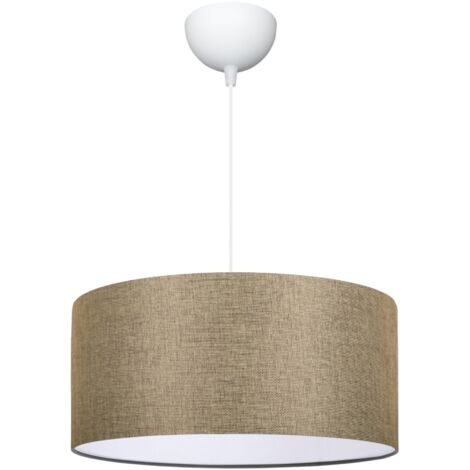 Lustre lampe lumière suspendu suspension E27 70 x 38 cm beige (1/2)