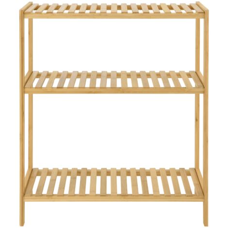 Étagère de rangement 58 x 26 x 66 cm en bambou