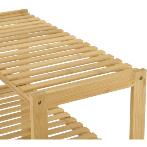 Étagère de rangement 58 x 26 x 66 cm en bambou