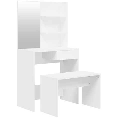 Coiffeuse design contemporaine avec miroir 74,5 x 40 x 141 cm marron 02