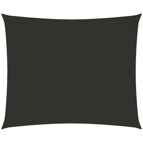 Voile toile d'ombrage parasol tissu oxford rectangulaire 5 x 6 m anthracite (1/5)
