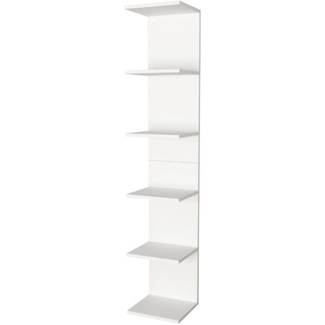 Étagère murale à 6 niveaux 180 x 34,5 x 30 cm blanc (1/2)