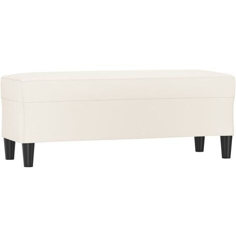 Banc banquette crème 100 x 35 x 41 cm synthétique (1/5)