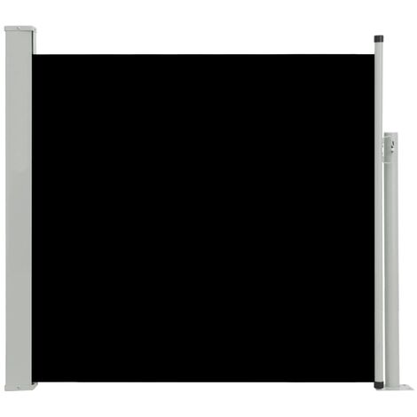 Auvent paravent store brise-vue latéral rétractable de patio jardin terrasse balcon protection visuelle écran 170 x 300 cm noir (1/5)