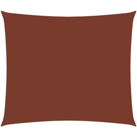 Voile toile d'ombrage parasol tissu oxford rectangulaire 3,5 x 5 m terre cuite (1/5)