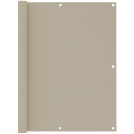 Écran de balcon brise pare vue protection confidentialité beige 120 x 300 cm tissu oxford (1/5)