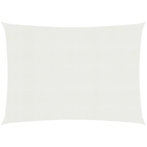 Voile d'ombrage 160 g/m² PEHD 5 x 6 m blanc (1/5)