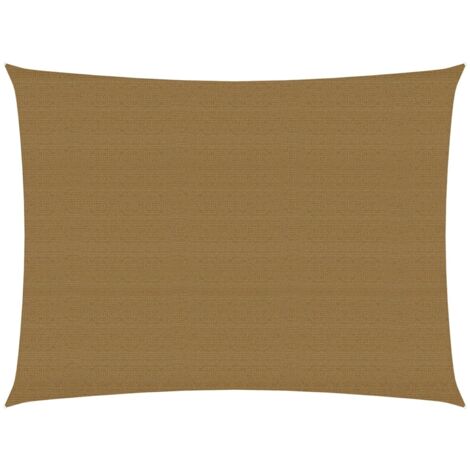 Voile d'ombrage 160 g/m² taupe 2 x 3,5 m PEHD (1/5)