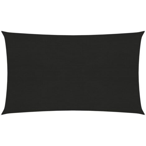 Voile d'ombrage 160 g/m² noir 4 x 7 m PEHD (1/5)