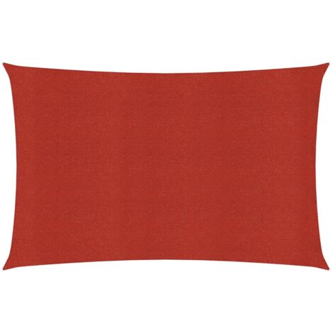 Voile toile d'ombrage parasol 160 g/m² rouge 2 x 5 m PEHD (1/5)
