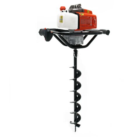 Tarière thermique set 63,3 ccm 3 cv foret 150mm utilisation 2 personnes perceuse (1/5)