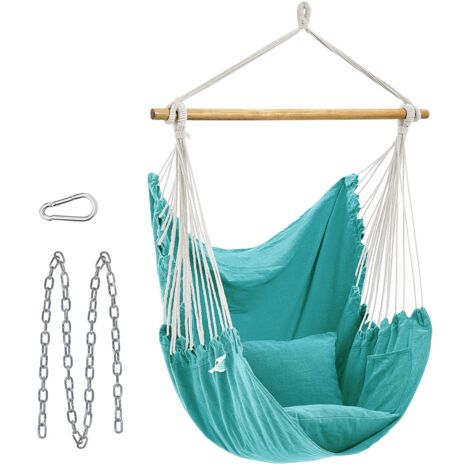 Balançoire Suspendue Avec 2 Coussins - Confort & Élégance Pour Intérieur, Terrasse Ou Jardin