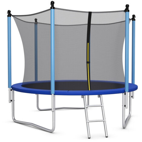 Trampoline Extérieur, Diamètre 305cm, TÜV Rheinland GS Certifica, Avec Échelle, Filet De Protection Noir Et Verte 88452461