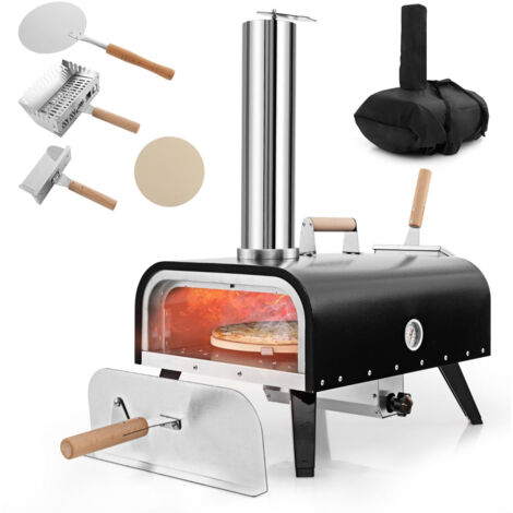 VEVOR Four à Pizza Extérieur En Inox Four à Pizza à Bois Avec Pelle Et Pierre à Pizza Four à