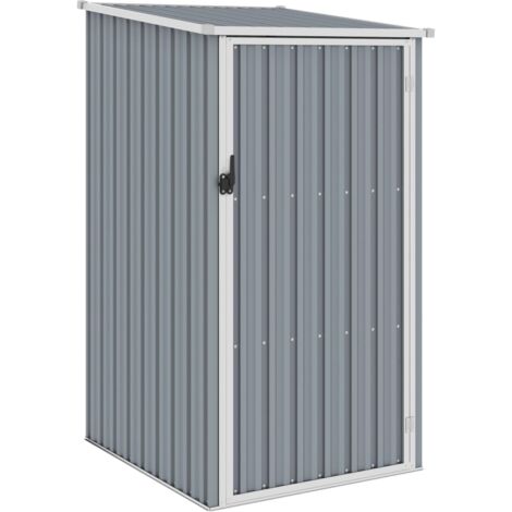 Helloshop26 – Abri de jardin métal 87 x 98 x 159 cm – Acier galvanisé gris – Sans plancher – Protection contre intempéries et poussière (1/5)