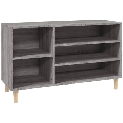 Armoire à chaussures range chaussures rangement meuble entrée couloir salon sonoma 102 x 36 x 60 cm bois d'ingénierie gris (1/5)
