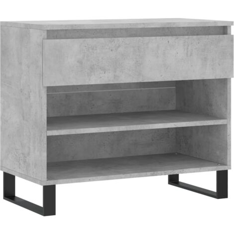 Armoire à chaussures range chaussures rangement meuble entrée couloir salon 70 x 36 x 60 cm bois d'ingénierie gris (1/5)