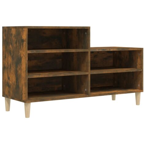 Armoire à chaussures range chaussures rangement meuble entrée couloir salon 102 x 36 x 60 cm bois d'ingénierie brun (1/5)