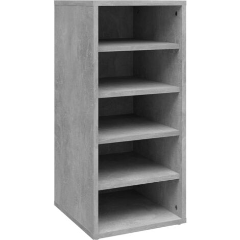 Armoire à chaussures range chaussures rangement meuble entrée couloir salon 31,5 x 35 x 70 cm bois d'ingénierie gris (1/5)