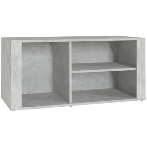 Armoire à chaussures range chaussures rangement meuble entrée couloir salon 100 x 35 x 45 cm bois d'ingénierie gris (1/4)