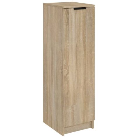 Armoire à chaussures range chaussures rangement meuble entrée couloir salon sonoma 30 x 35 x 100 cm bois d'ingénierie brun (1/5)