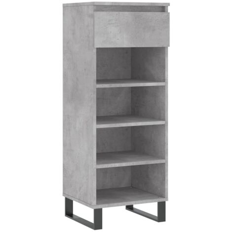 Armoire à chaussures range chaussures rangement meuble entrée couloir salon 40 x 36 x 105 cm bois d'ingénierie gris (1/5)
