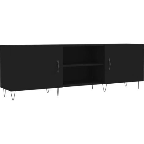 Meuble TV multimédia étagère télévision buffet téléviseur salle à manger salon chambre bois massif 130 x 30 x 40 cm brun 02_0026962 - Maison