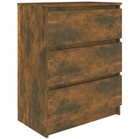 Buffet bahut commode armoire meuble de rangement organisateur cuisine salle de séjour salon 60 x 35 x 76 cm bois d'ingénierie marron (1/5)