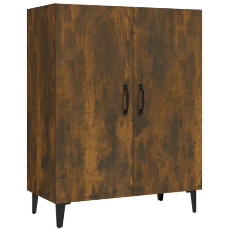Buffet bahut commode armoire meuble de rangement organisateur cuisine salle de séjour salon 70 x 34 x 90 cm bois d'ingénierie marron (1/5)