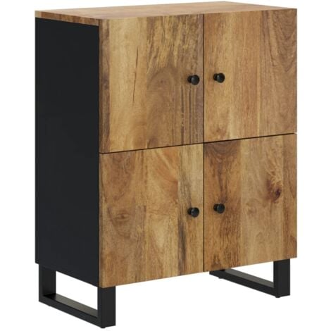 VidaXL Buffet Avec 2 Portes Bois De Manguier Massif 60 X 33 X 75 Cm