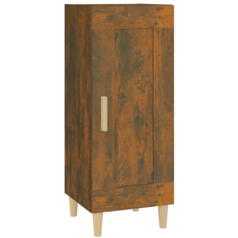 Buffet bahut commode armoire meuble de rangement organisateur cuisine salle de séjour salon 34,5 x 34 x 90 cm bois d'ingénierie marron (1/5)