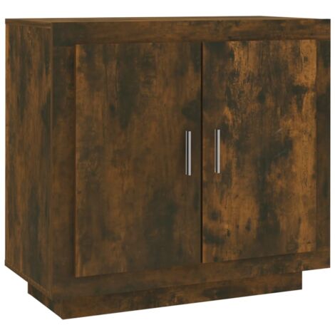 Buffet bahut commode armoire meuble de rangement organisateur cuisine salle de séjour salon 80 x 40 x 75 cm bois d'ingénierie marron (1/5)