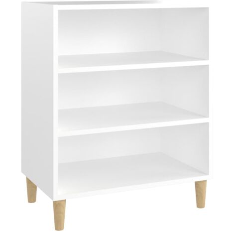 Buffet bahut commode armoire meuble de rangement organisateur cuisine salle de séjour salon 57 x 35 x 70 cm bois d’ingénierie blanc (1/4)