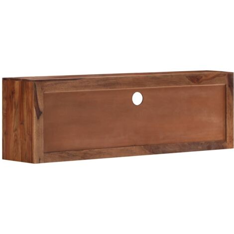 DUOKON - Meuble TV Bois massif de Sesham 130 x 30 x 40 cm