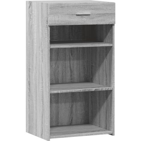 Buffet bahut commode armoire meuble de rangement organisateur cuisine salle de séjour salonsonoma 50 x 42,5 x 93 cm bois d'ingénierie gris (1/5)