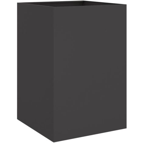 VidaXL Jardinières 2 pcs Noir 50x50x50 cm Bois de pin massif