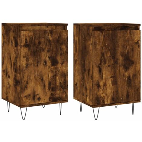 Buffet bahut commode armoire meuble de rangement organisateur cuisine salle de séjour salons lot de 2 40 x 35 x 70 cm bois d'ingénierie marron (1/5)