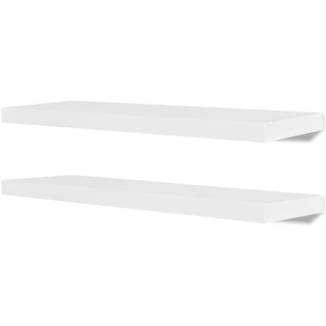 Étagère meuble design murales 4 pcs Blanc 80 cm (1/3)