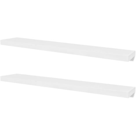 Étagère meuble design murales 4 pcs Blanc 120 cm (1/3)