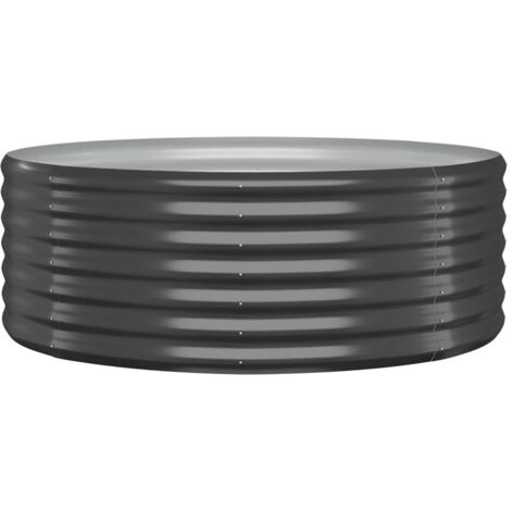Jardinière bac lit surélevé plantes fleurs terrasse jardin de jardin acier enduit de poudre anthracite (1/3)