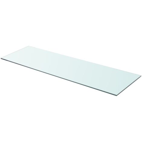 Panneau pour étagère verre transparent 90 x 30 cm (1/2)