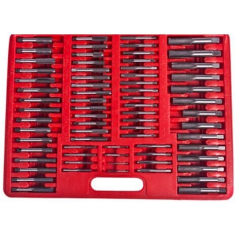 Coffret tarauds et filières 111 pièces outils garage atelier bricolage rouge