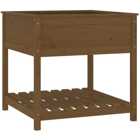 Jardinière Sur Pieds Avec étagère - Potager Surélevé 120x54x90 Cm, En Bois, Facile à Monter, Pour Balcon Ou Terrasse