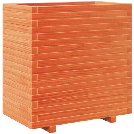 Jardinière bac lit surélevé plantes fleurs terrasse jardin cire 70 x 40 x 72,5 cm bois de pin massif marron (1/5)