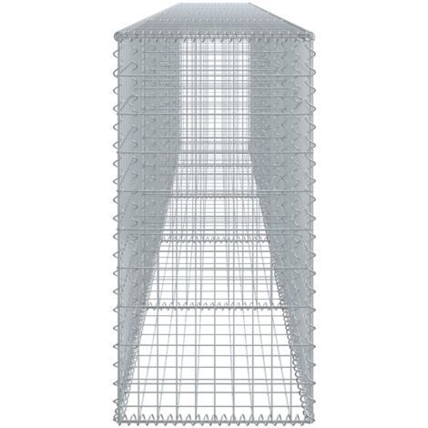 Panier Gabion Galvanisé 500x50x50 Cm Avec Couvercle - Pour Muret, Clôture, Décoration Jardin - Résistant Aux Intempéries