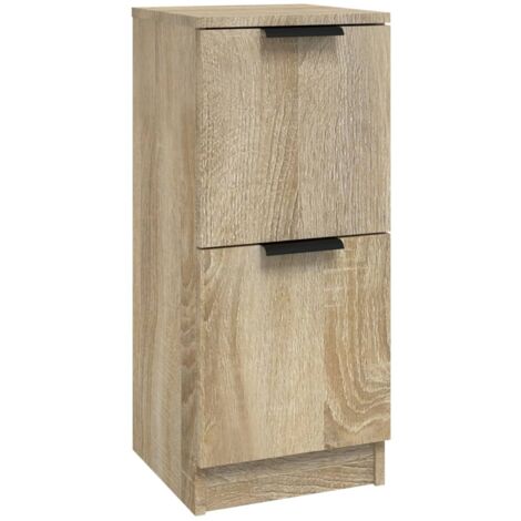 Buffet bahut commode armoire meuble de rangement organisateur cuisine salle de séjour salon sonoma 30 x 30 x 70 cm bois d'ingénierie marron (1/5)