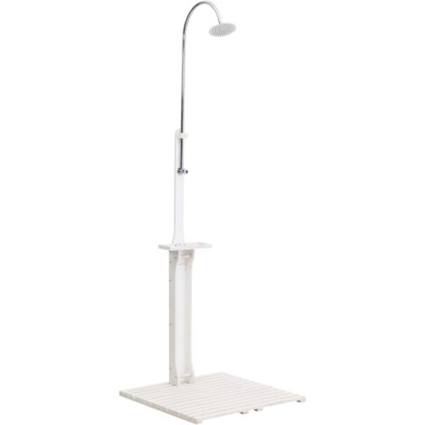 Douche de jardin bois blanc (1/5)